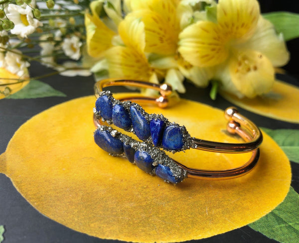 Handmade Lapis Lazuli Bangle - SeekChicCo