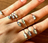 Handmade Dainty Opal Chip Ring - SeekChicCo