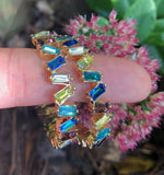 Multi-Coloured Crystal Hoop Earrings - SeekChicCo